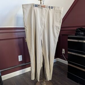 Barneys New York Vintage Beige Wool Twill Pants Trousers Pleated